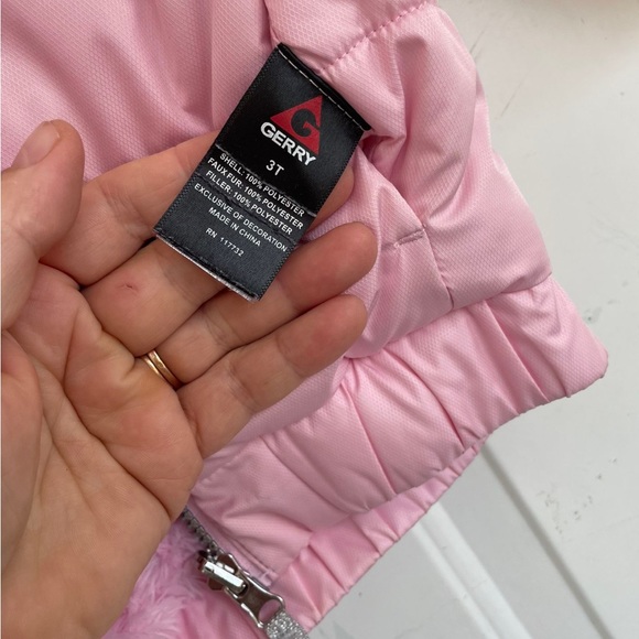 Gerry Reversible Winter Jacket w/ Matching Headband - Pink size 3T - Picture 5 of 5